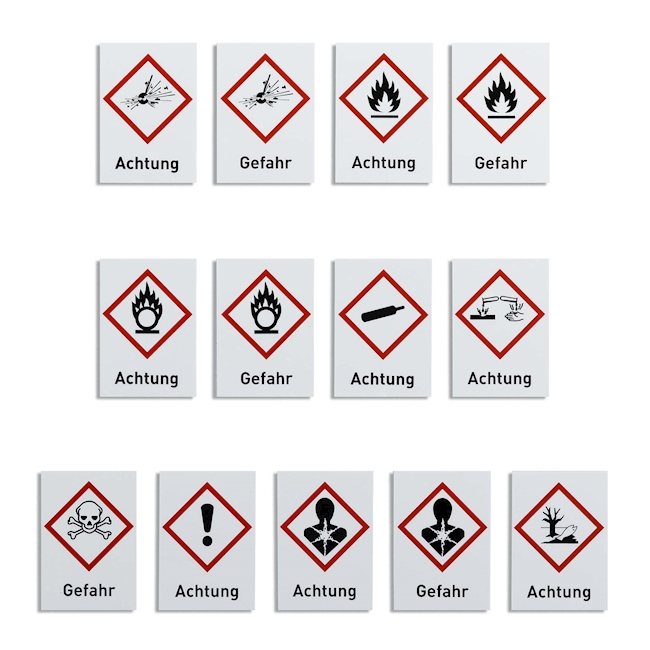 6 x Highly Flammable-Warning Sticker-Health and Safety Self Adhesive Sign 