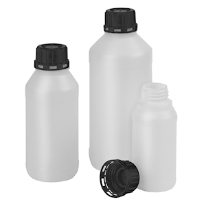 Weithals-Flasche rund 250 ml, PE-HD